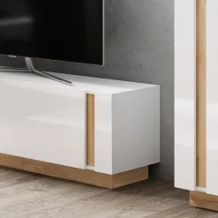 Mobile porta TV 138x46h cm soggiorno bianco rovere Noa Gihome®