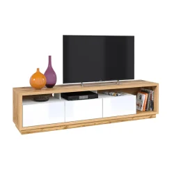 Mobile porta TV 200x50h cm soggiorno bianco lucido rovere Favorita
