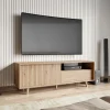 Mobile TV 152x52h cm 1 cassetto design rustico cannettato rovere Branch
