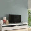Mobile TV 200x36h cm moderno bianco lucido Denver Big