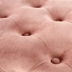 Panca moderna 100x45cm in tessuto rosa oro Napoleon