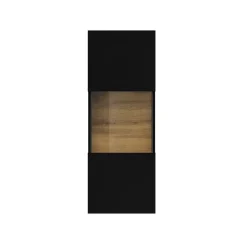 Parete attrezzata sospesa 226x140h cm nero rovere  Fusion 2