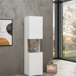 Parete attrezzata 226x140h cm bianco rovere Fusion 2