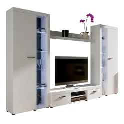 Parete attrezzata 300x190h cm bianco Birmingham