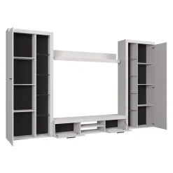 Parete attrezzata 300x190h cm bianco Birmingham