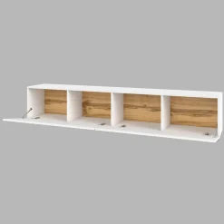 Parete attrezzata 226x140h cm bianco rovere Fusion 1