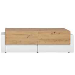 Parete attrezzata 290x175h cm con biocamino bianco rovere Arcadia Gihome®