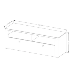 Parete attrezzata 325x206h cm rovere Paloma 2