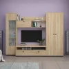 Parete attrezzata 240x180h cm soggiorno rovere Jersey