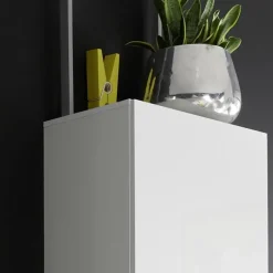 Parete attrezzata 258x143h cm soggiorno bianco nero lucido Starck