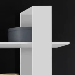 Parete attrezzata 259x175h cm soggiorno bianco lucido Steppi 4