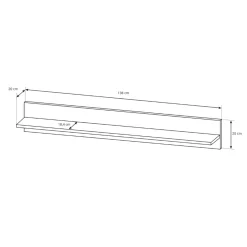 Parete attrezzata 248x194h cm soggiorno rovere antracite Noa Gihome®