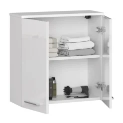 Pensile bagno sospeso 60x60h cm 2 ante bianco lucido Woters