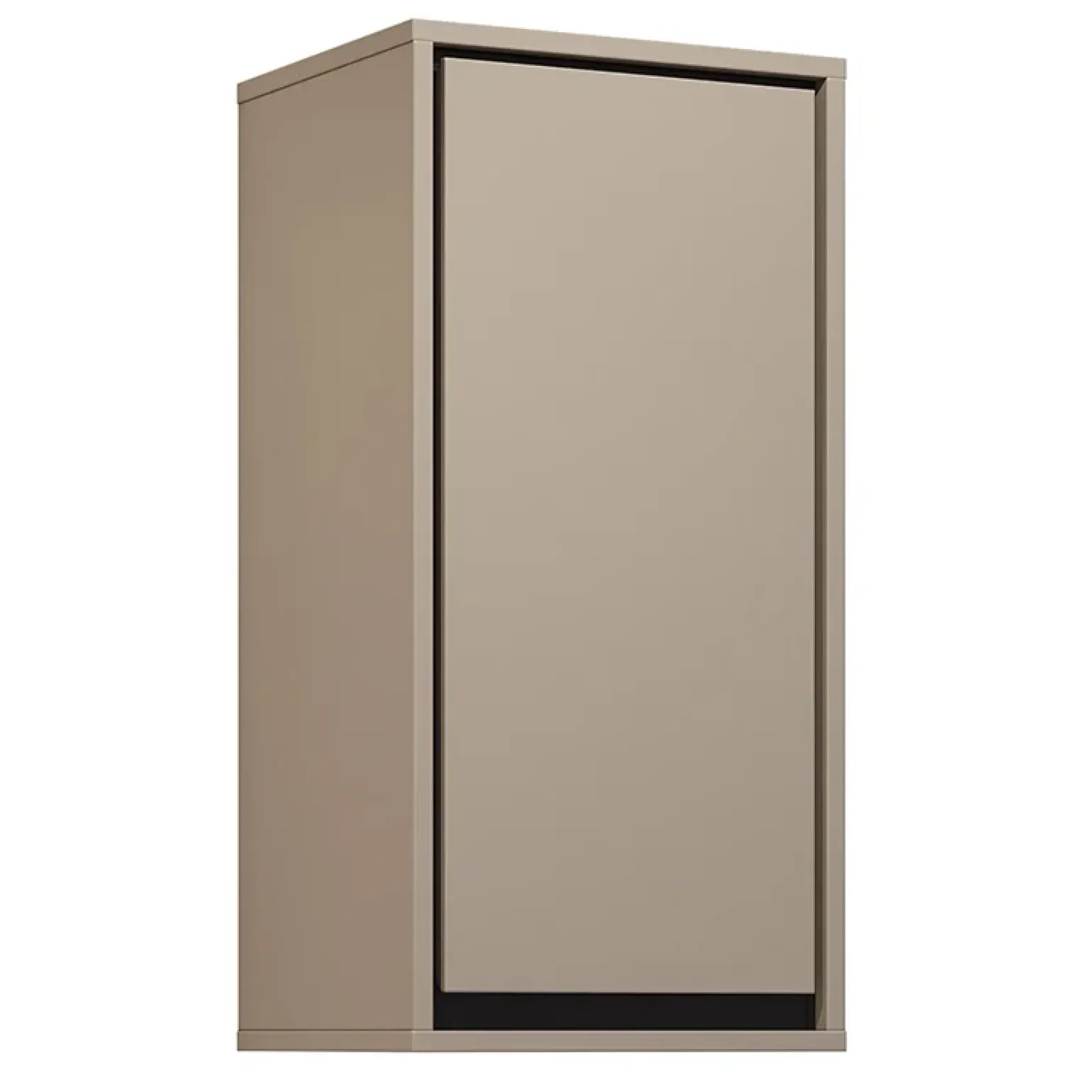 Pensile bagno sospeso 35x72h cm 1 anta tortora nero Linda