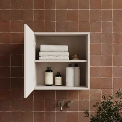 Pensile cubo sospeso bagno 55x50h cm 1 anta reversibile  beige Sunset