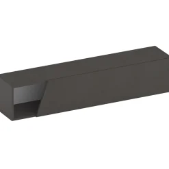 Pensile orizzontale 138x29h cm 1 anta tagliata soggiorno ossido nero Sunset