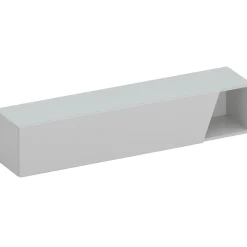 Pensile orizzontale 138x29h cm 1 anta tagliata soggiorno grigio chiaro Sunset