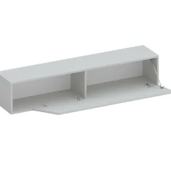 Pensile orizzontale 138x29h cm 1 anta tagliata soggiorno grigio chiaro Sunset