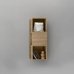 Pensile sospeso 33x92h cm con vani a giorno noce stelvio Infinity