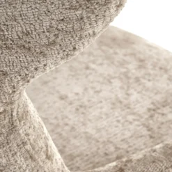 Poltrona design girevole imbottita in tessuto beige Mappy