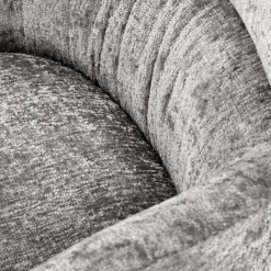 Poltrona design girevole imbottita in tessuto grigio  Mappy