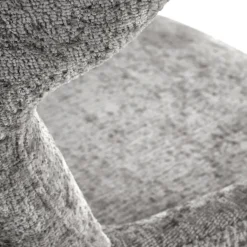 Poltrona design girevole imbottita in tessuto grigio  Mappy