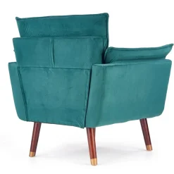 Poltrona design imbottita verde Eugenia Gihome®