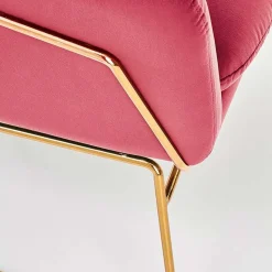 Poltrona imbottita design bordeaux Erminia3