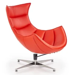 Poltrona imbottita design rosso Isotta