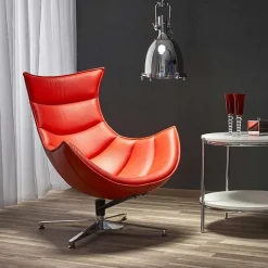 Poltrona imbottita design rosso Isotta