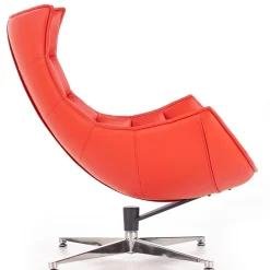 Poltrona imbottita design rosso Isotta
