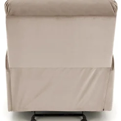 Poltrona reclinabile imbottita in tessuto beige Benuat