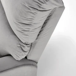 Poltrona reclinabile imbottita in tessuto grigio Benuat