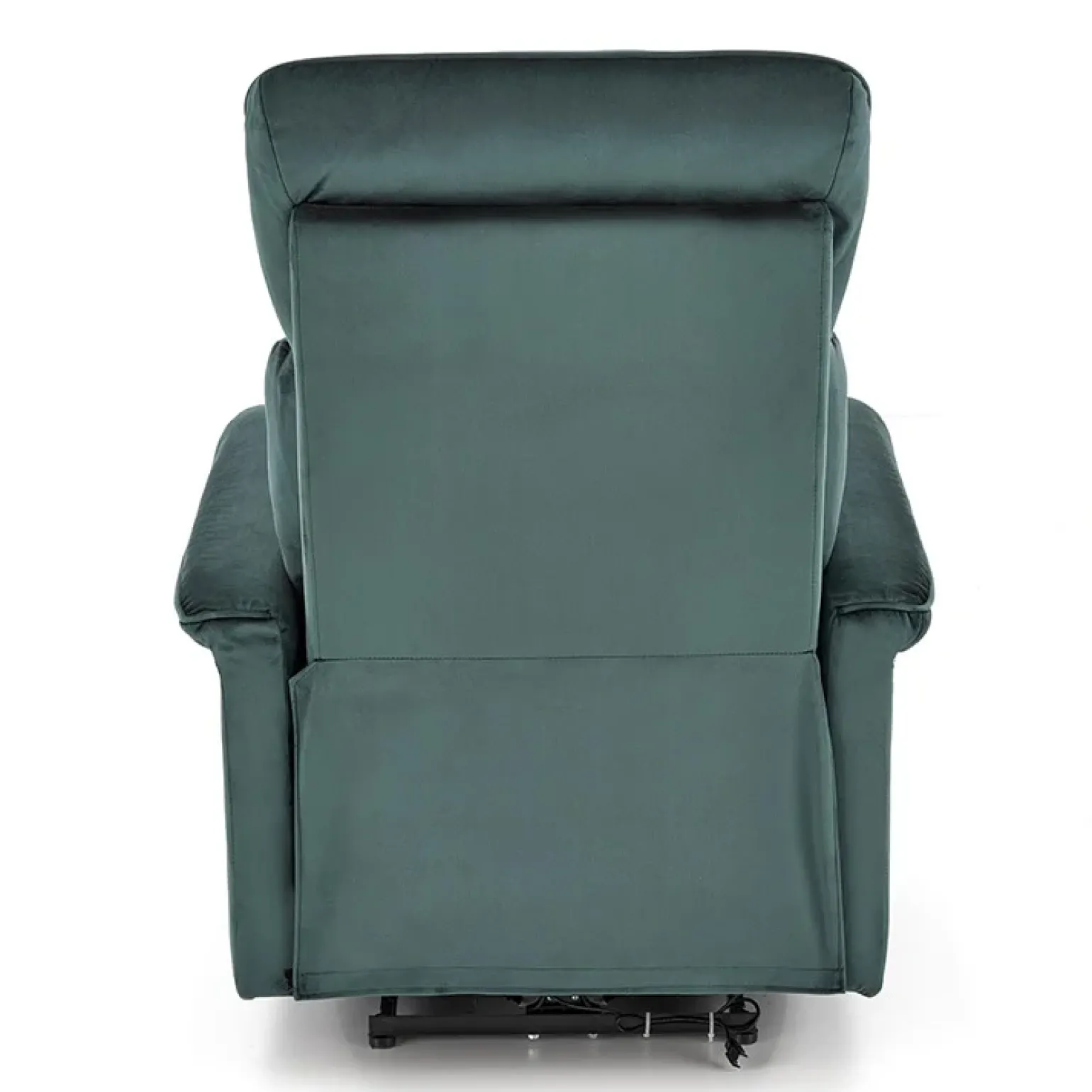 Poltrona relax reclinabile elettrica in velluto verde Fatia