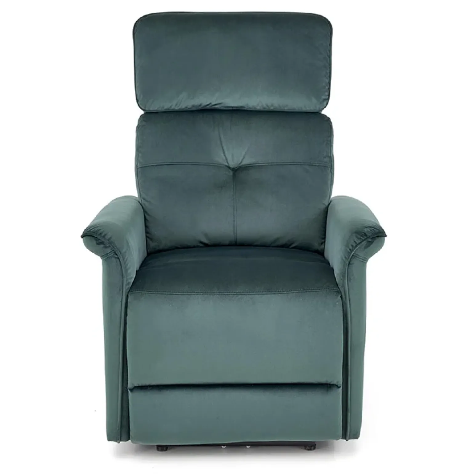 Poltrona relax reclinabile elettrica in velluto verde Fatia