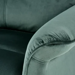 Poltrona relax reclinabile elettrica in velluto verde Fatia
