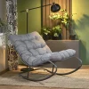 Poltrona relax tessuto grigio Serenita