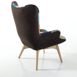 Poltroncina relax design in tessuto multicolore Norma