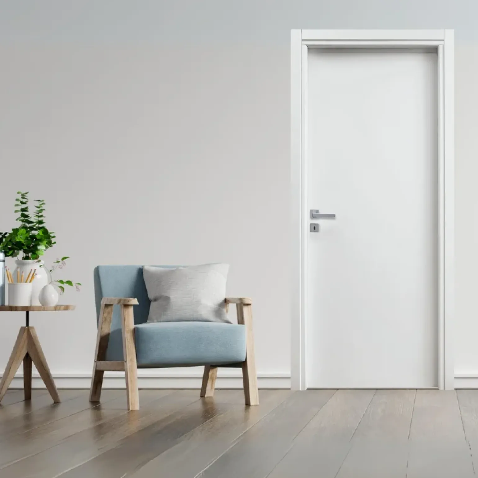 Porta battente reversibile per interni 90x210h cm bianca Niagara