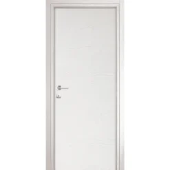 Porta battente reversibile per interni 90x210h cm bianco frassinato Niagara