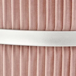 Pouf da salotto contenitore in velluto rosa Franklin