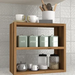 Scaffale da cucina 44x40h cm moderno noce Grecia
