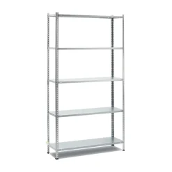 Scaffale in metallo 5 ripiani 75x147cm grigio Kumi
