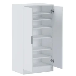 Scarpiera ingresso 55x108h cm 2 ante bianco frassinato Joby