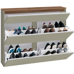 Scarpiera ingresso 120x108h cm 2 ante tortora rovere Eclisse