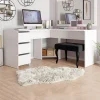 Scrivania angolare 142x142cm bianco Chantal