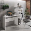 Scrivania 158/40cm ufficio con libreria bianco frassino Claire