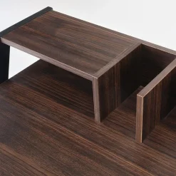 Scrivania consolle design moderno 128x87cm noce nero Fiordalisio