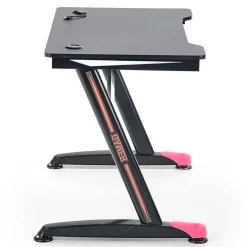 Scrivania gaming salvaspazio 100x60cm nero fucsia Agamennone
