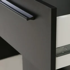 Scrivania gaming 140x91cm moderna con led 2 cassetti nera Crash